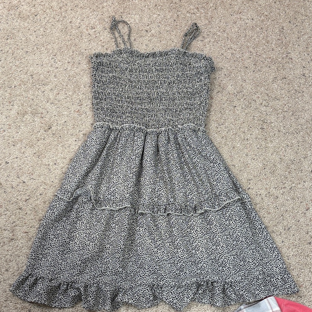 Sienna Sky Black and White Smocked Dress